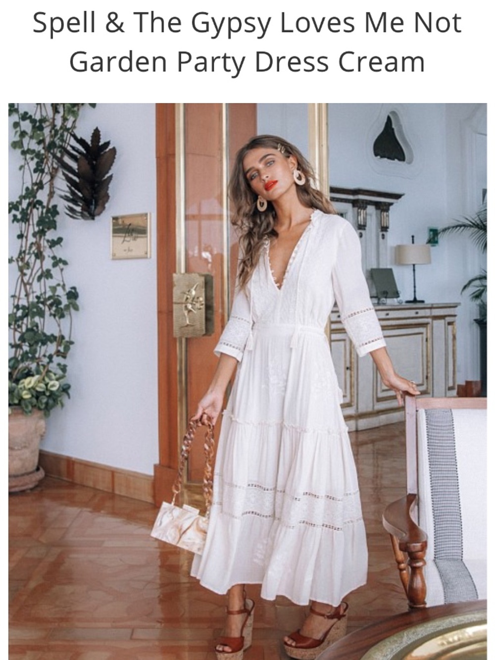 Spell & the Gypsy Collective - Loves Me Not Garden Dress - Cream Dress - XS